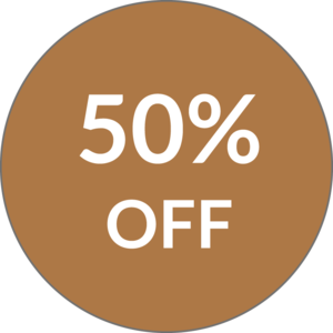 fifty percent off